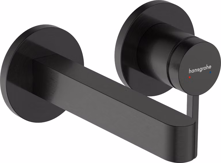hansgrohe Finoris robinetterie de lavabo monocommande modèle encastré pour montage mural avec bec 16,5 cm, portée 168mm, 76051340, 76051340