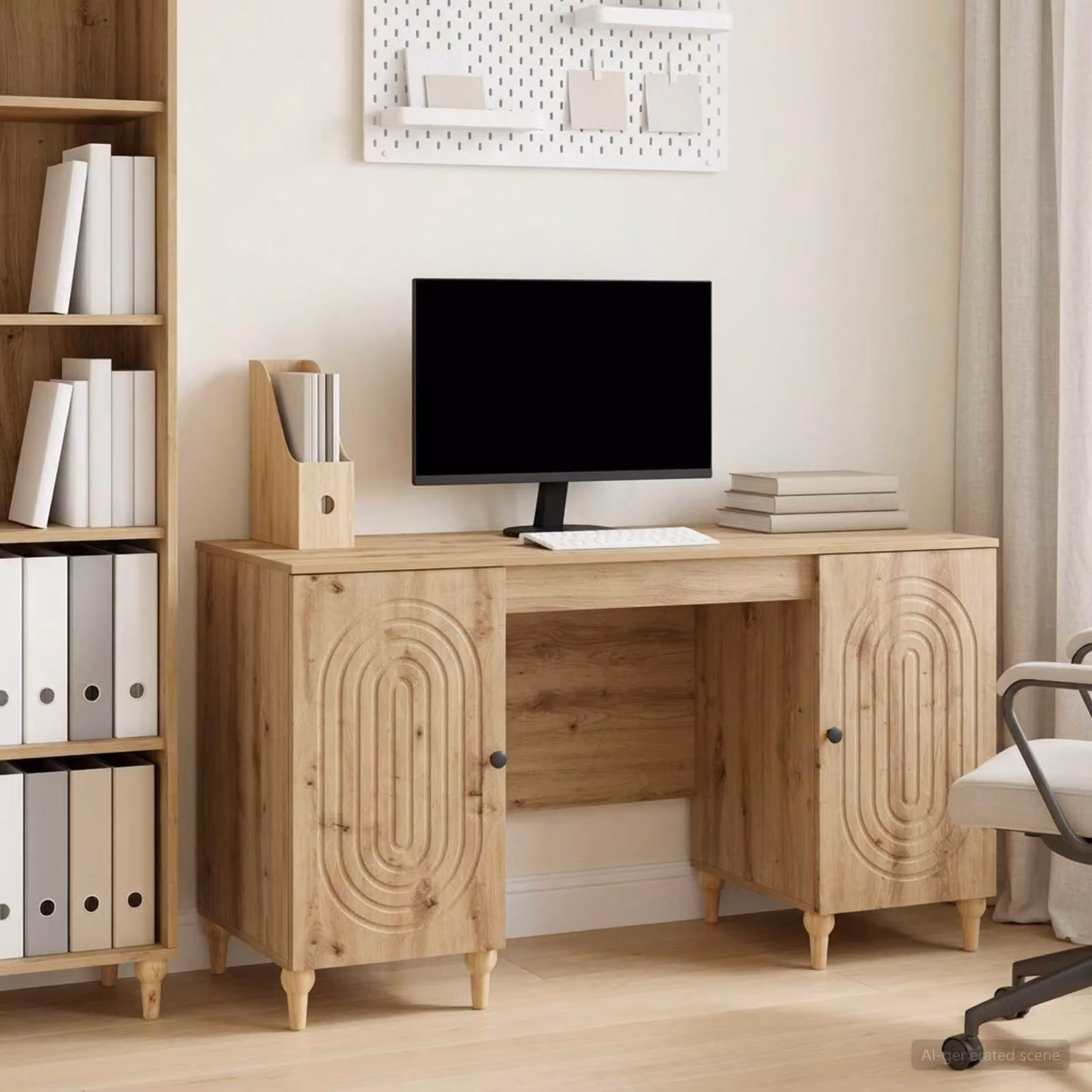 Maison Exclusive - Scrivania in rovere Artisan 142,5 x 50 x 75 cm, materiale a base di legno