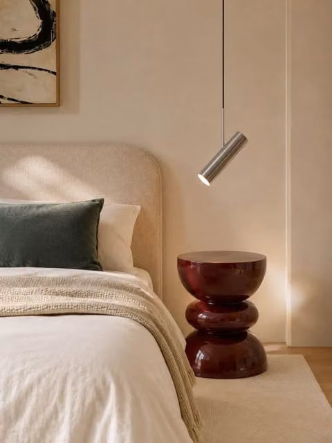 Tavolino da caffè rotondo Rounded Kenay Home rosso in metallo, H: 38 cm, L/P: 38 cm – 1