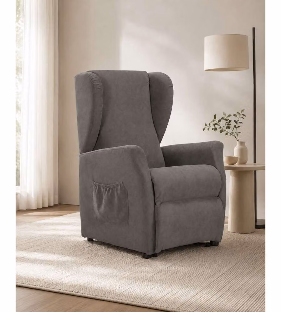 Domo Mea Poltrona Viki Reclinabile Grigia  - Funzione Lift e Relax