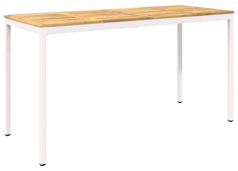 Tavolo da giardino NAARDEN, colore bianco, dimensioni 196 x 80,5 x 105 cm