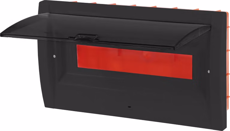 Scatola di derivazione da incasso, quadro elettrico a parete, piccolo quadro IP40, colore nero, 18 moduli