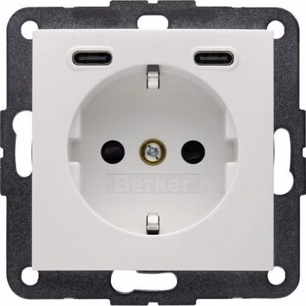 Presa Berker SCHUKO/USB CC 48158989 20 W PD S1 pw gl
