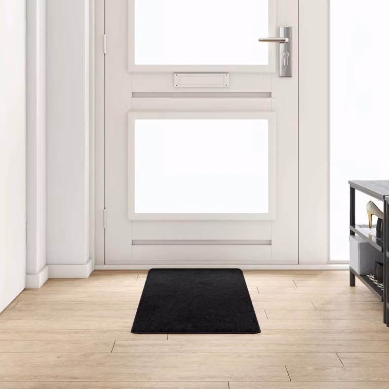 Runner in moquette vidaXL nero, moderno e antiscivolo, 50 x 150 cm, 100% polipropilene hand-tufted