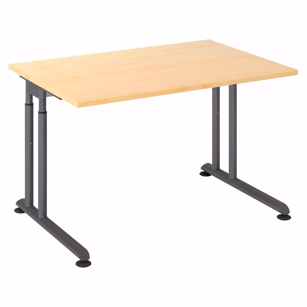 HAMMERBACHER ZS12 höhenverstellbarer Schreibtisch ahorn rechteckig