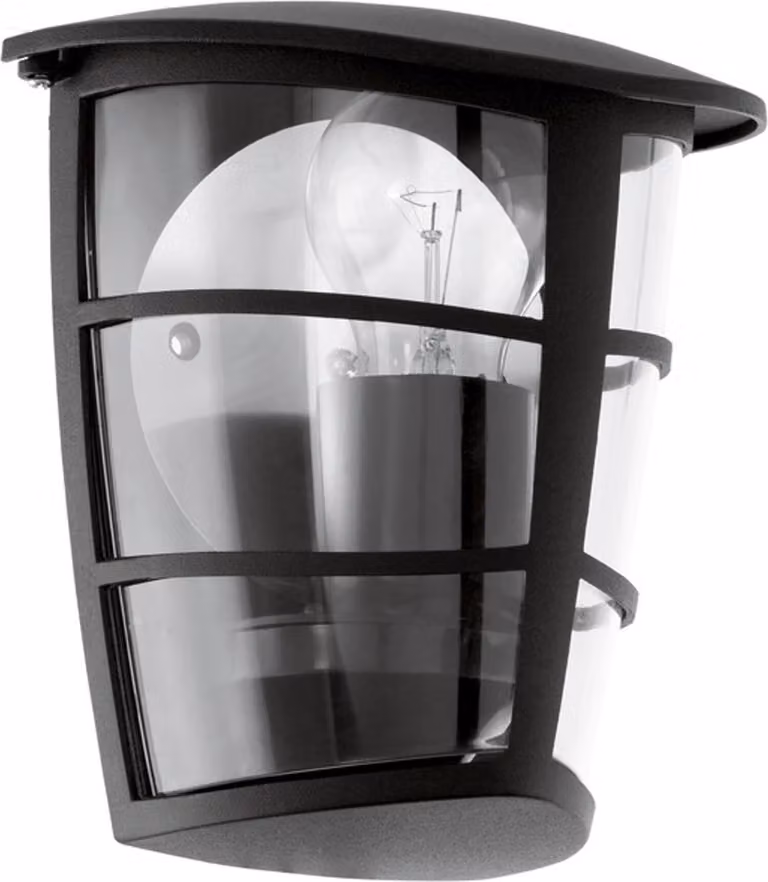 Applique Esterno Moderna Aloria Alluminio Nero 1 Luce E27