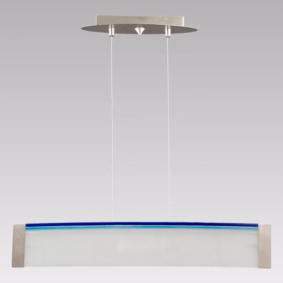 Lampada a sospensione CONTRO 1xR7s/200W, nichel satinato/blu L: 750, H: 1100, dimmerabile