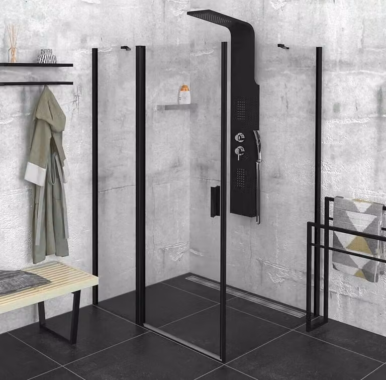 Zoom Line Black Cabina doccia rettangolare 1200x900mm variante L/R