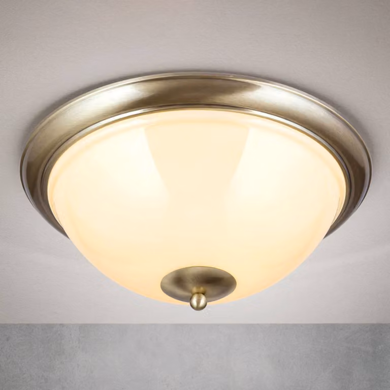 ORION Plafoniera soffitto Austrian Old Lamp, dimmerabile, Bronzo / Ottone antico, Soggiorno / Sala da pranzo, Metallo, Antico, Plafoniera