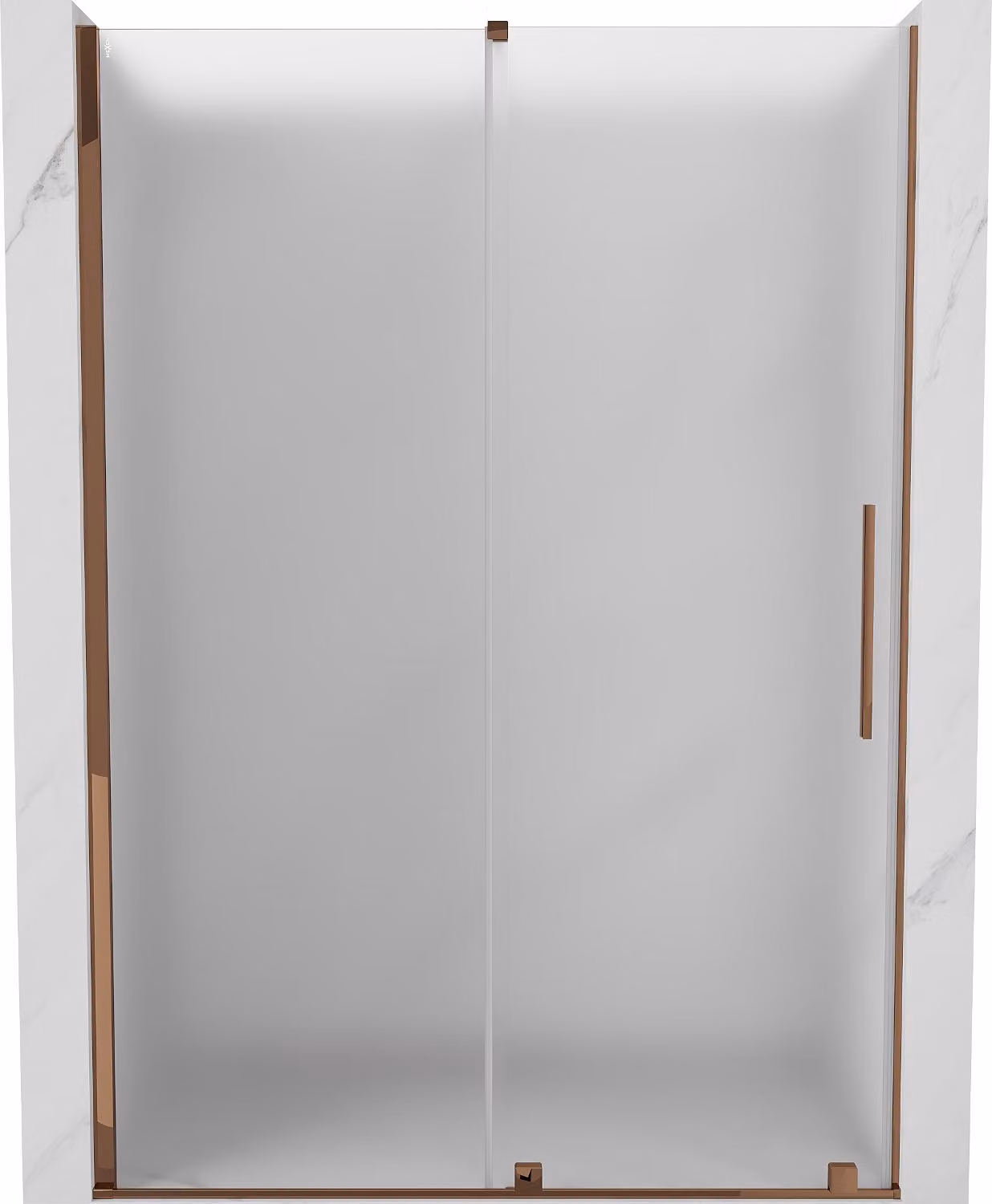 Mexen Velar porta doccia scorrevole 150 cm, brina, oro rosa - 871-150-000-31-60