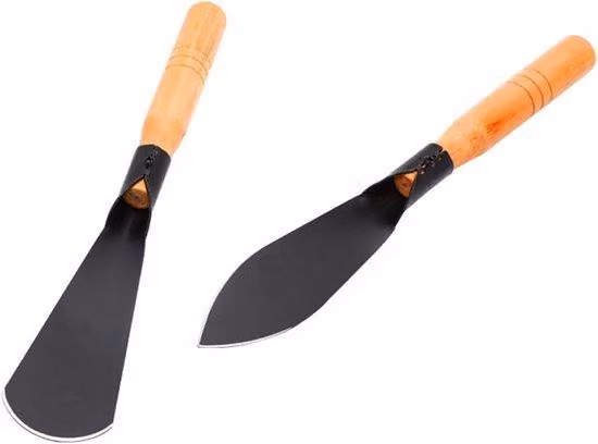 Pala da giardino - Attrezzi da giardinaggio - 2 pale piccole - Versatile - Manico ergonomico - Badili per piantare e rinvasare