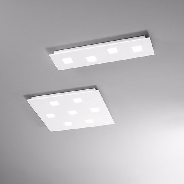 Perenz Pixel Plafoniera LED Moderna Bianca con Lampadina Sostituibile e Dimmerabile