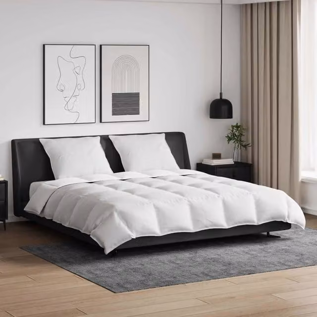 Set di Piumoni con cuscino 3 pz Bianco Piuma d'anatra 3377012