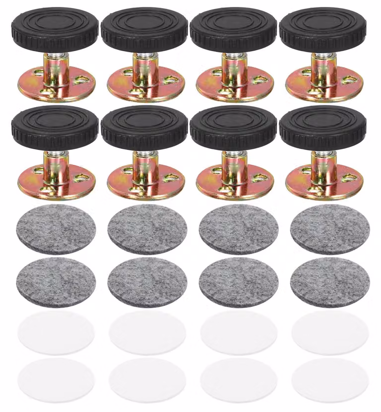 Tappi per testa di chitarra, 8 pezzi, regolabili, da 33 a 40 mm, colore argento