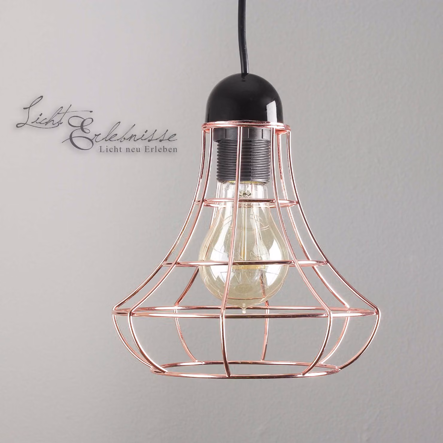 Rabalux 4650 Lampada a sospensione 1 spot Ramsey, E27, rame, rotonda, industriale, ø200mm