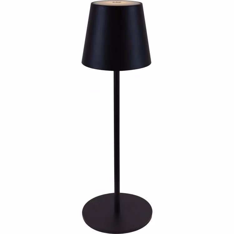 New Majestic Lampada da tavolo LED 2W nera IP54 ricaricabile uso interno/esterno
