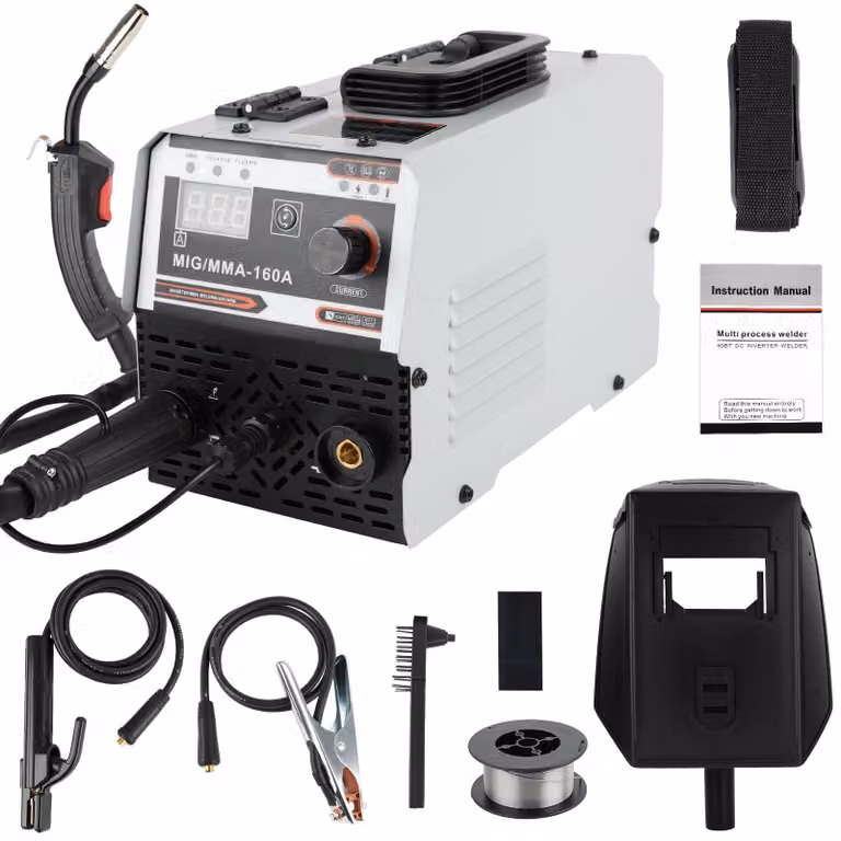 Saldatrice senza gas, 220 V, 3-in-1 MIG/MMA-160A, con display LED