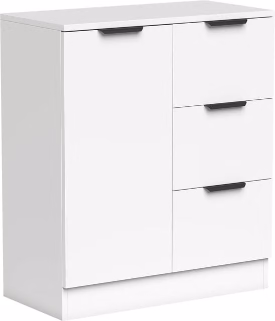 Madia Moderna HOMCOM con 3 Cassetti Soft-Close in MDF Lucido per Soggiorno e Cucina
