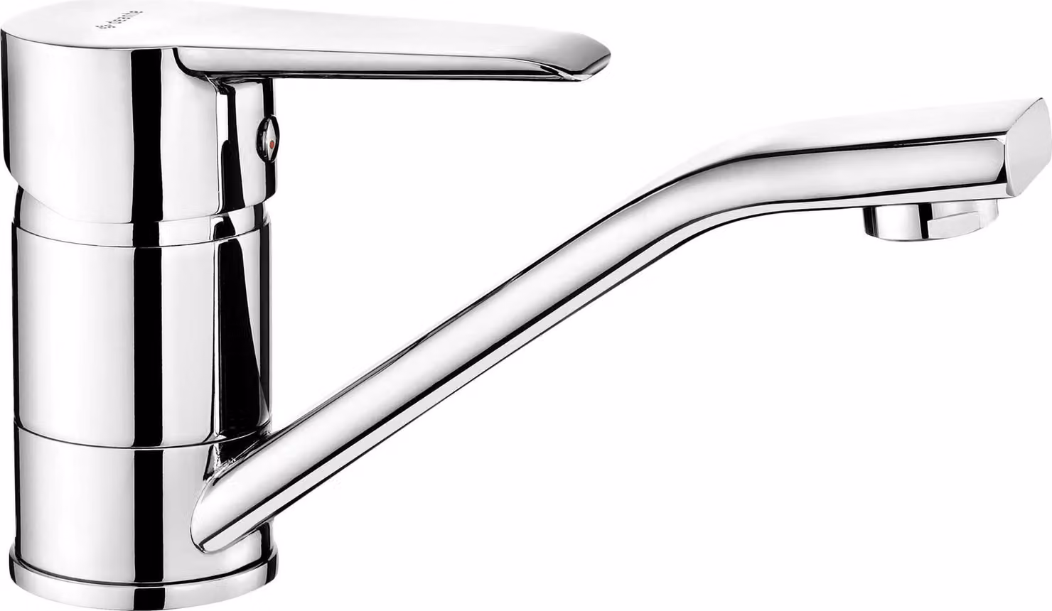 Basin mixer with swivel spout