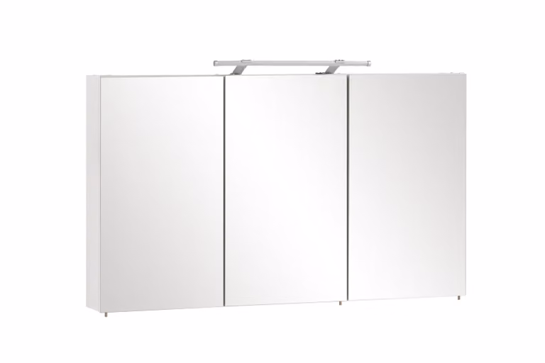 Specchiera con illuminazione Möbelpartner Dorina 120 x 16 x 75 cm bianco