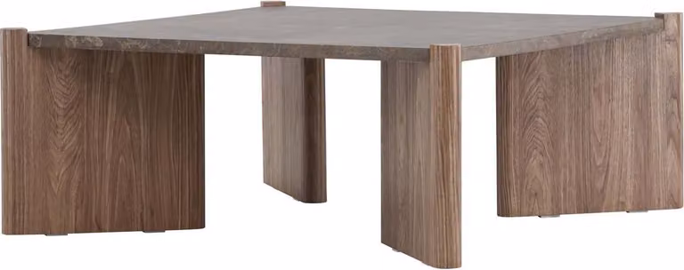 FURNLUX Tavolino Rogaland Noce 100cm / Hauptfarbe: Braun / Dimensioni: 100 x 100 x 40 cm