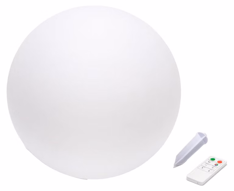Lampada solare a LED, 30 cm, RGB, 7 colori, con telecomando, grado di protezione IP66