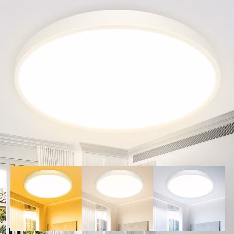 Lampada da soffitto a LED, diametro 30,5 cm, 5 temperature di colore, dimmerabile, grado di protezione IP54