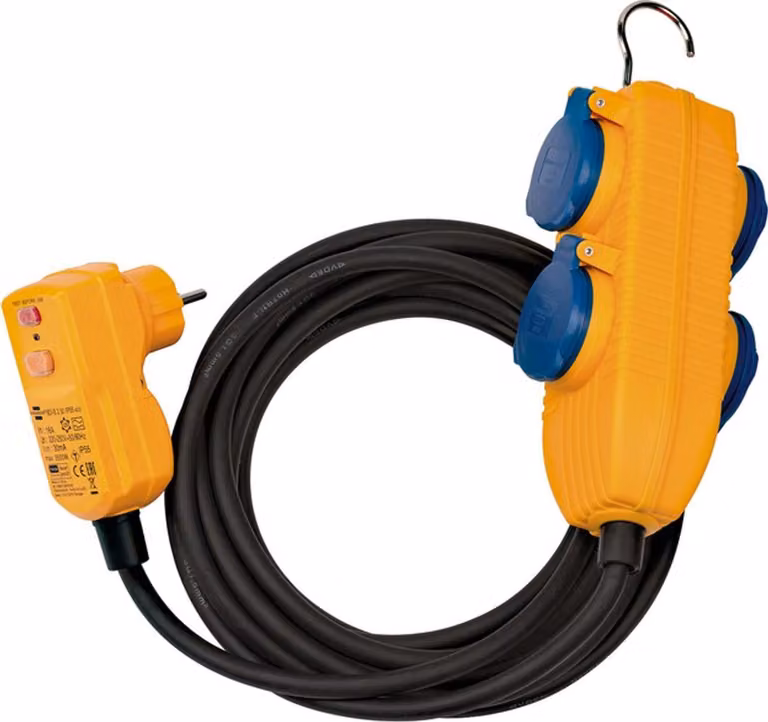 Brennenstuhl 1168720010 Brennenstuhl Schutzadapterleitung FI IP44 5m Powerblock s