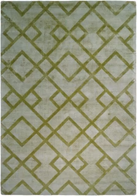 Tappeto di lusso a pelo corto Luxury 310 in viscosa verde