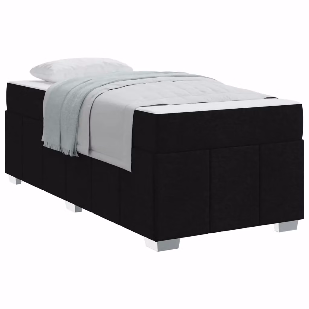 Struttura del letto con materasso vidaXL in tessuto nero, L 80 x P 200 cm – 2