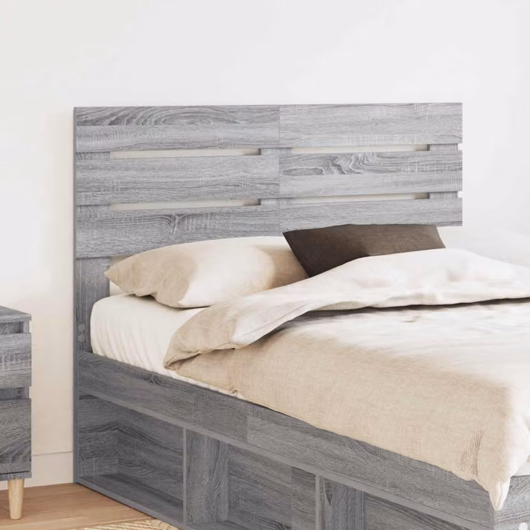 Testiera per letto moderna vidaXL in legno ingegnerizzato grigio opaco