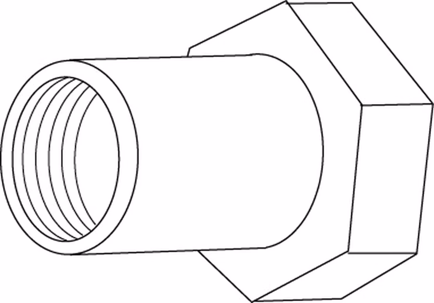 Raccordo di collegamento IMI Heimeier con filettatura interna G2 pollici x R5/4 pollici n. 52759040, 1 pezzo.
