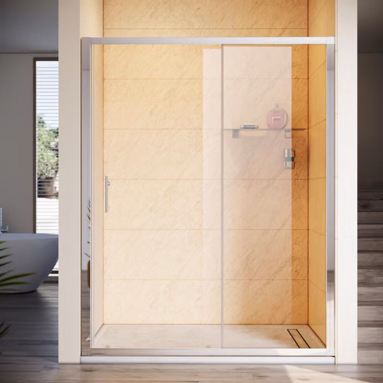 SONNI 120x185cm porta scorrevole doccia vetro trasparente schermo doccia