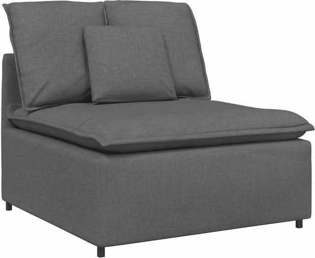 Modulo Centrale Divano Modulare con Cuscini Grigio Scuro 100 cm CFW4532274
