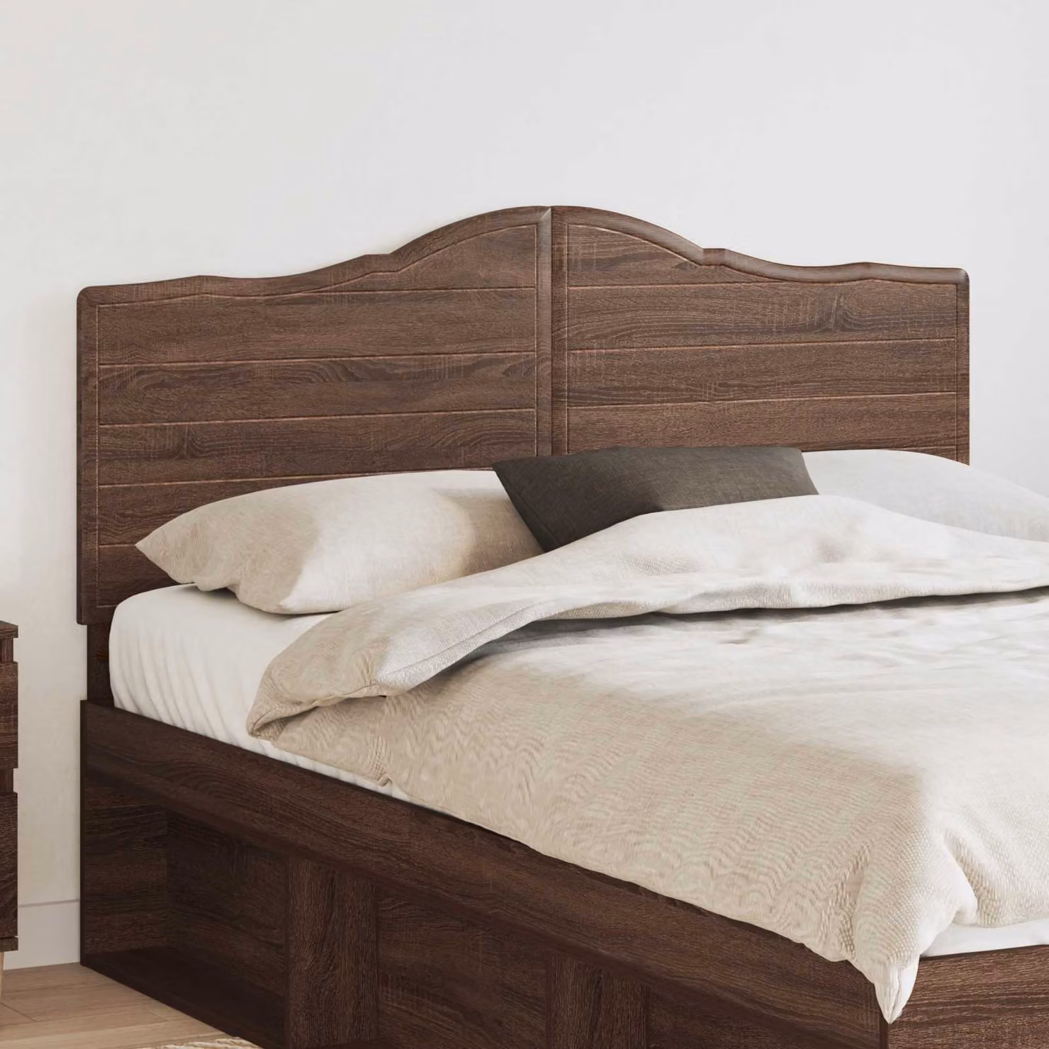 Testiera per letto moderna vidaXL in legno ingegnerizzato rovere marrone