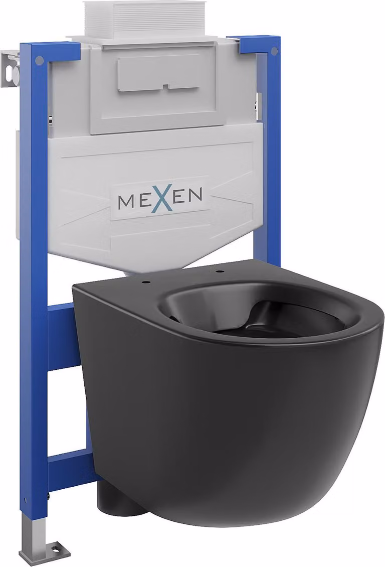 Mexen set da incasso WC telaio Fenix XS-U con vaso WC Lena, nero opaco - 6853322XX85
