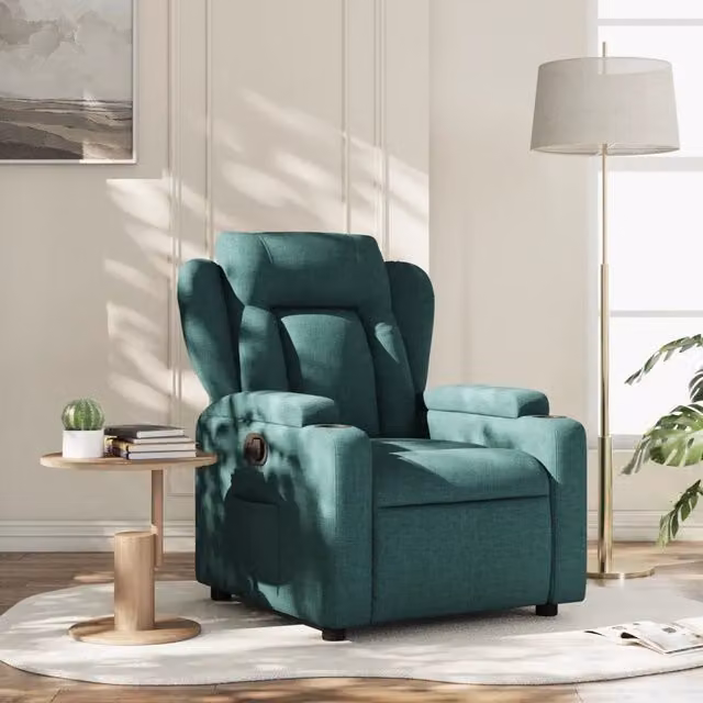 Divano Sedia-Poltrona Reclinabile in Tessuto Verde Scuro 305762