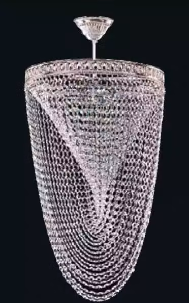 Kronleuchter Deckenleuchter Luxus Silber Deckenlampe Lüster Kristall
