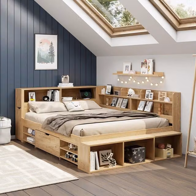 Letto bambino 140x200cm?- Xylo - legno USB naturale