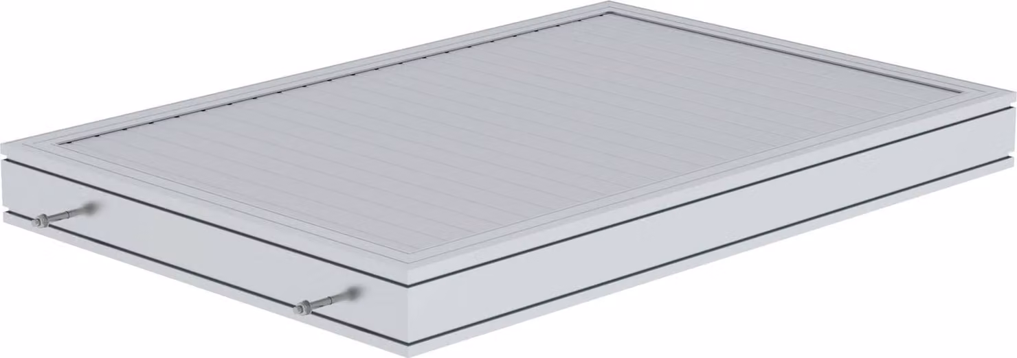 Piattaforma MUNK per passerella Alluminio nervato Lunghezza piattaforma 1260 mm