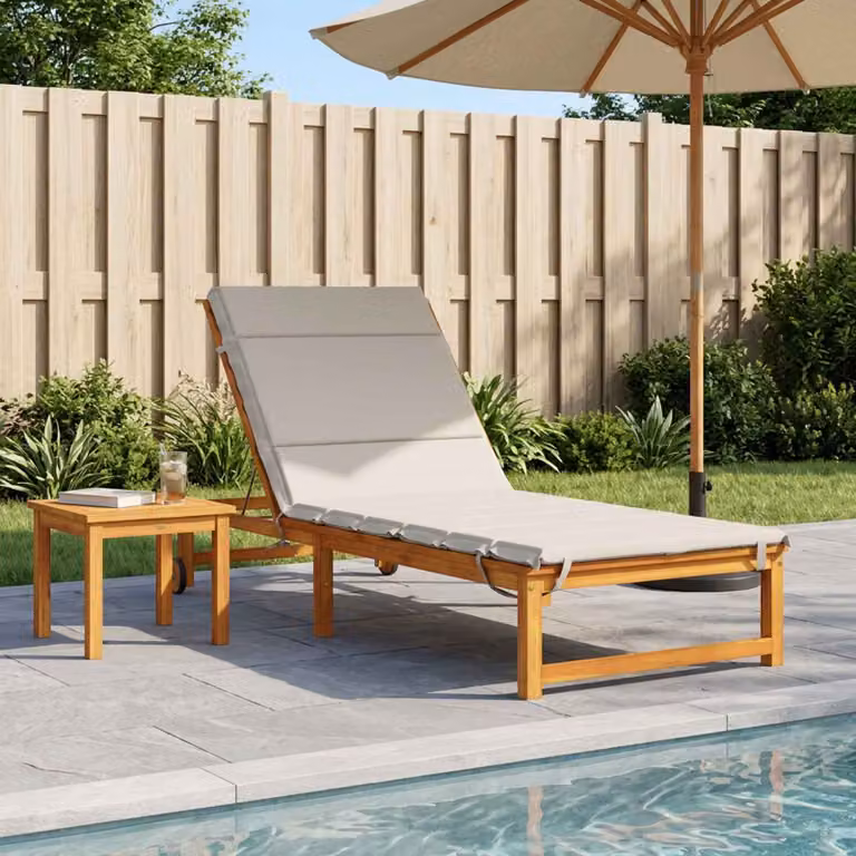 vidaXL Cuscino per Lettino GEMERT Bianco con Rivestimento Lavabile e Resistente ai Raggi UV