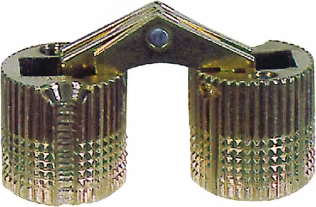 Set di 48 cerniere invisibili cilindriche in ottone color oro BricoGo mm 12