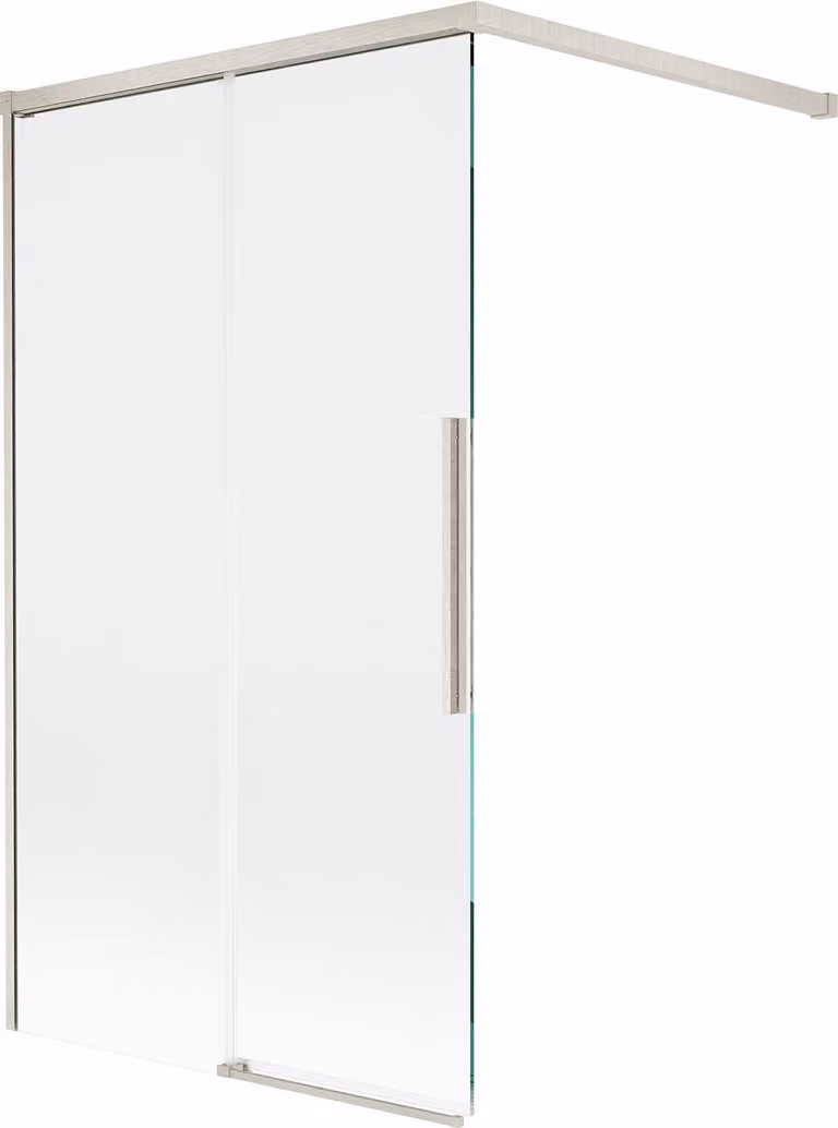 Mexen Rox paratia per vasca da bagno a 2 ante scorrevoli 100 x 150 cm, trasparente, nichel spazzolato - 8C9-100-003-97-00