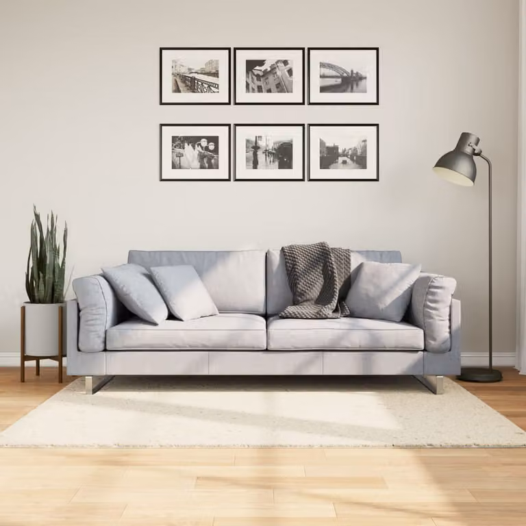 Tappeto a pelo corto vidaXL OVIEDO beige, forma quadrata, L/P: 120 x 120 cm