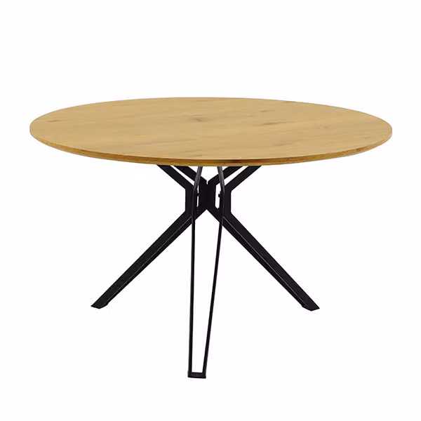 RANDYNA 2 Tavolo da pranzo rotondo, marrone, 120x120x74 cm