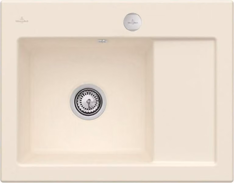 Lavello da cucina Villeroy&Boch, lavello da cucina Subway 45 Compact Ivory 650x510mm, larghezza base 45cm