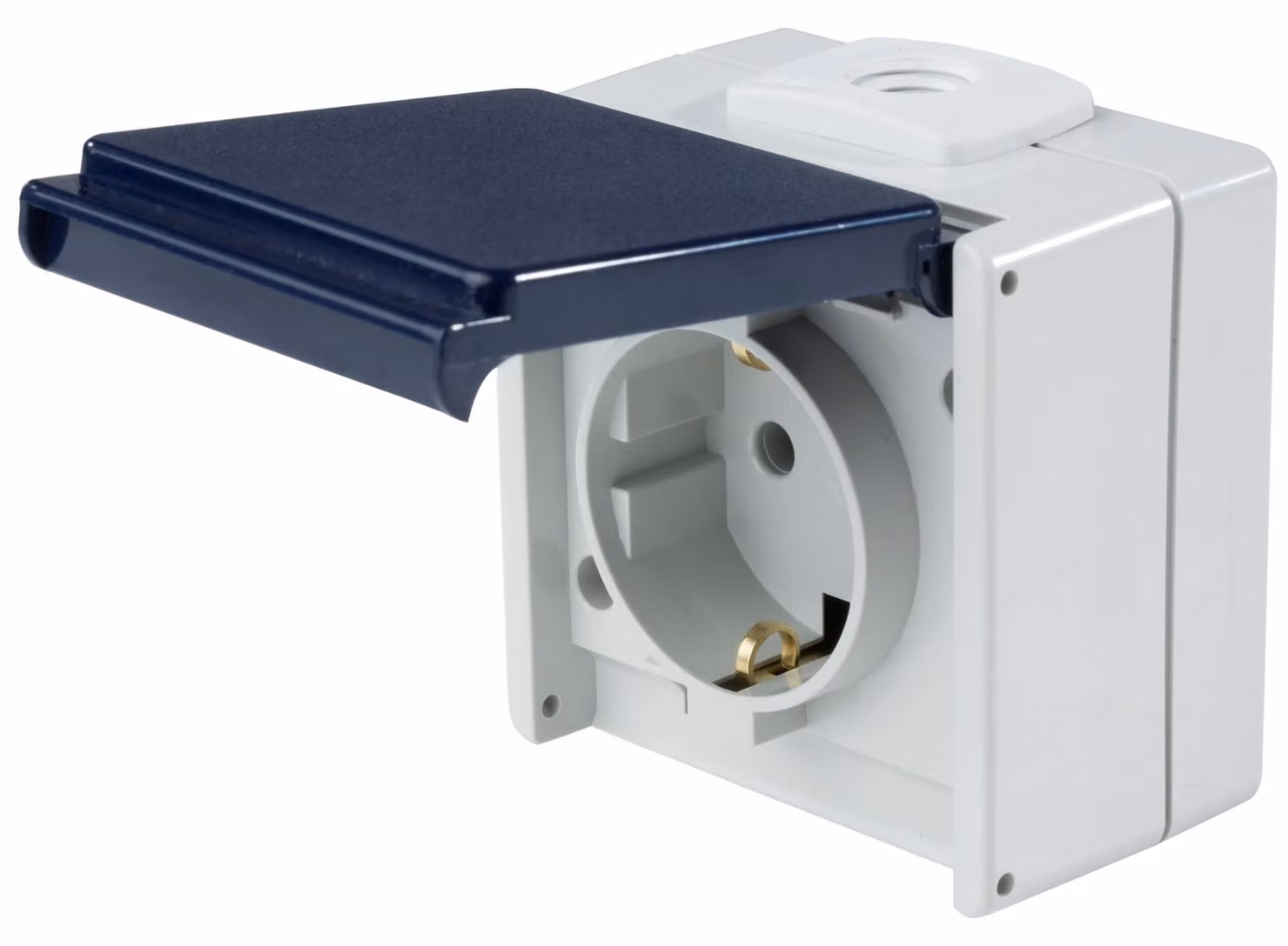 presa di corrente a parete as-Schwabe, singola 2 entrate cavi 230V 16A IP54
