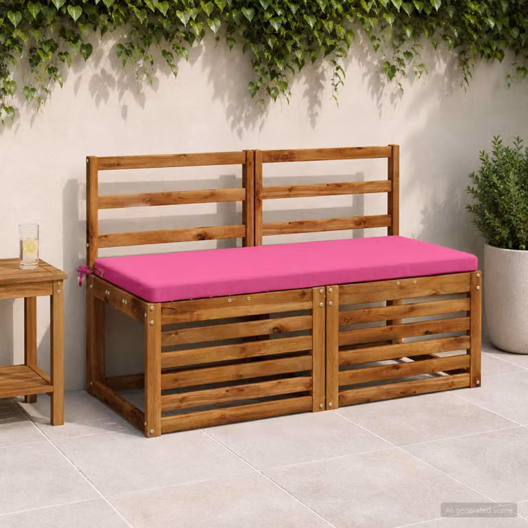 Cuscino per panchina vidaXL SOEST in poliestere rosa L 120 cm x P 50 cm x H 5 cm