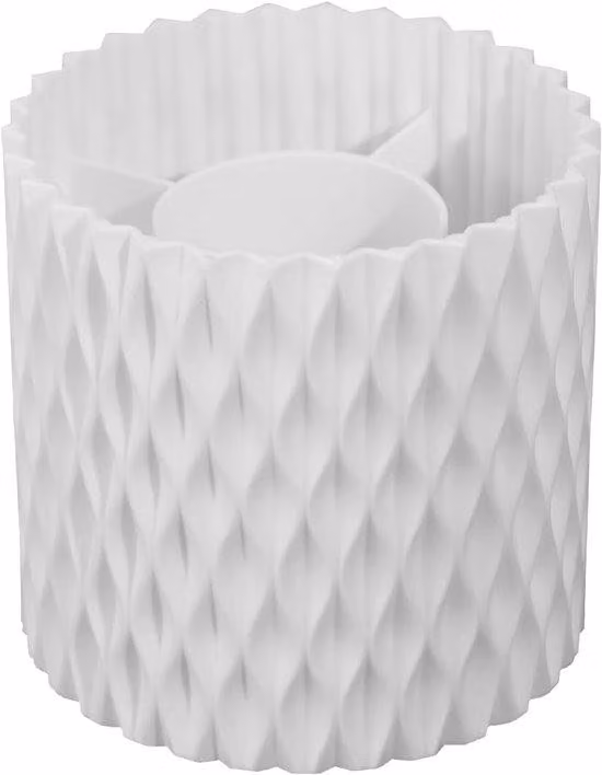 Portacosmetici a 5 scomparti - Organizer girevole a 360 gradi per cosmetici - Toeletta - Ufficio - Bagno - Ripiano (bianco)