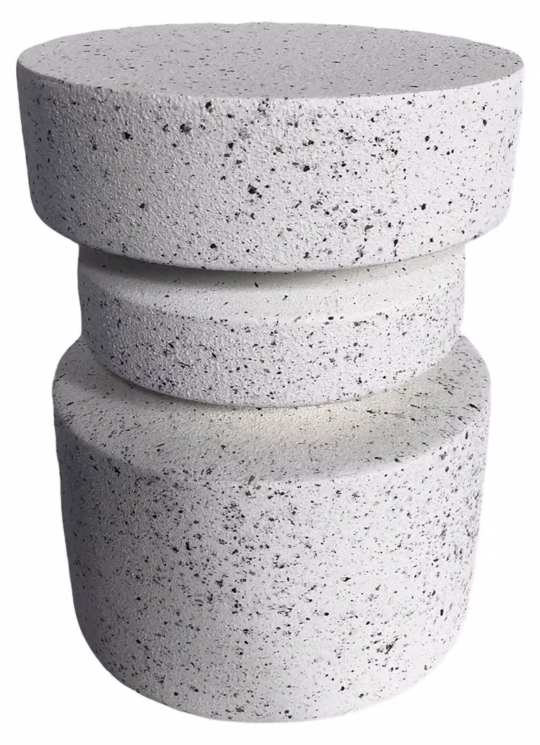 Tavolino Rebecca Mobili Vexo 46x35x35 cm MGO bianco e nero moderno